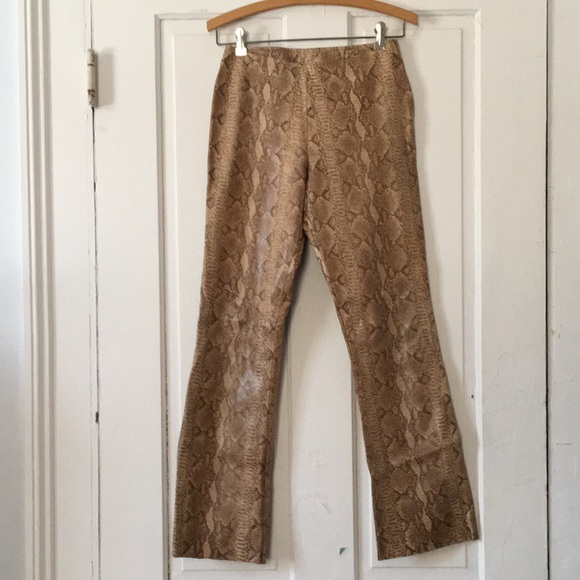 Embossed Python Leather Pants - Picture 2 of 6